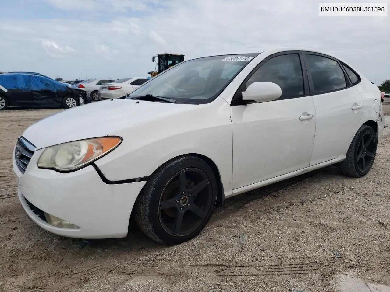 KMHDU46D38U361598 2008 Hyundai Elantra Gls