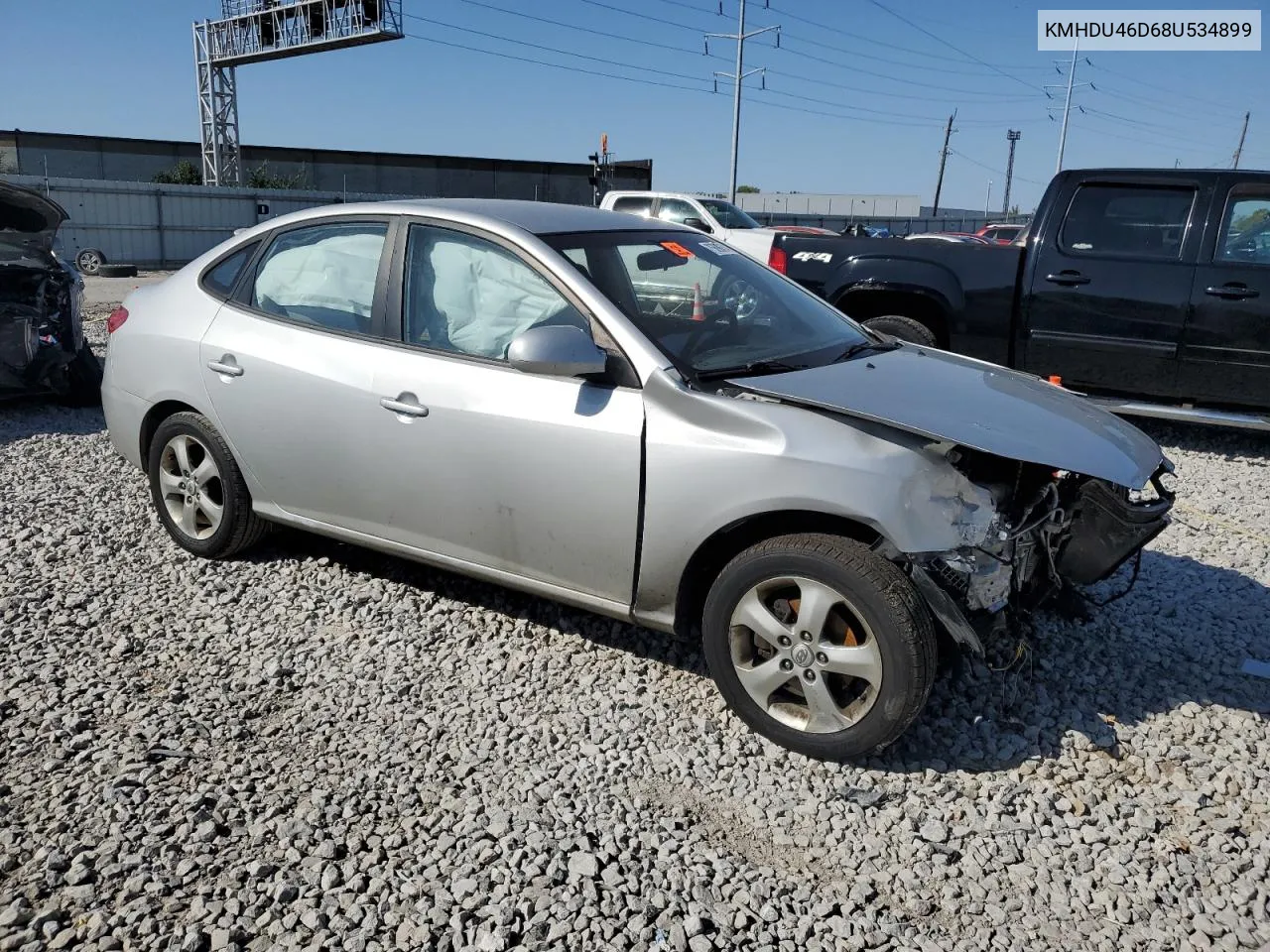 2008 Hyundai Elantra Gls VIN: KMHDU46D68U534899 Lot: 75698374