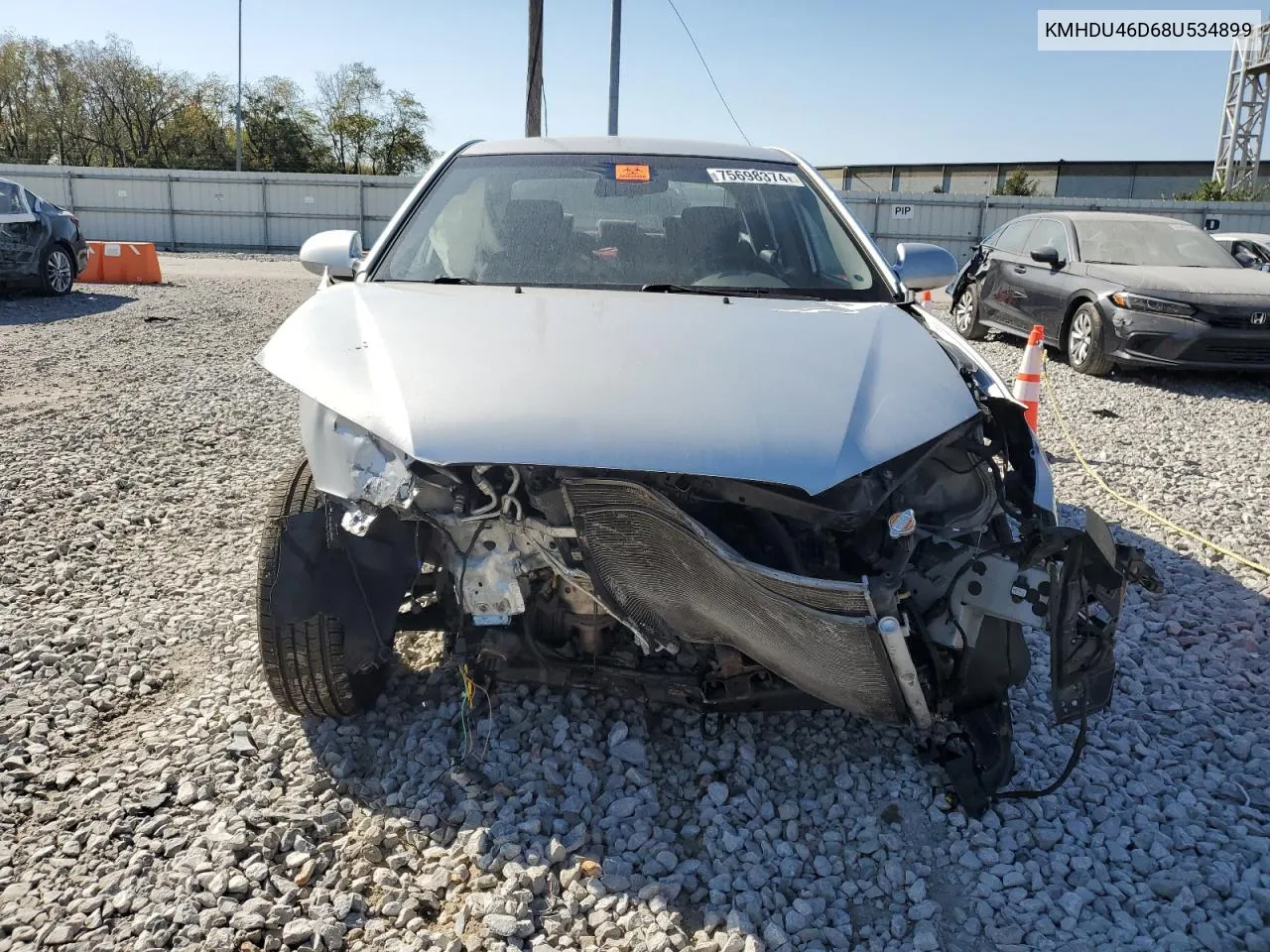 2008 Hyundai Elantra Gls VIN: KMHDU46D68U534899 Lot: 75698374