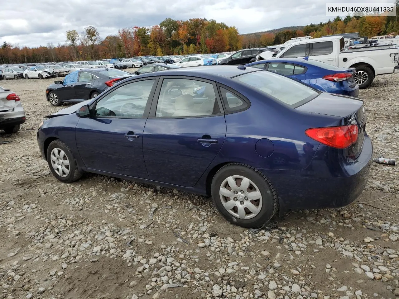 KMHDU46DX8U441335 2008 Hyundai Elantra Gls