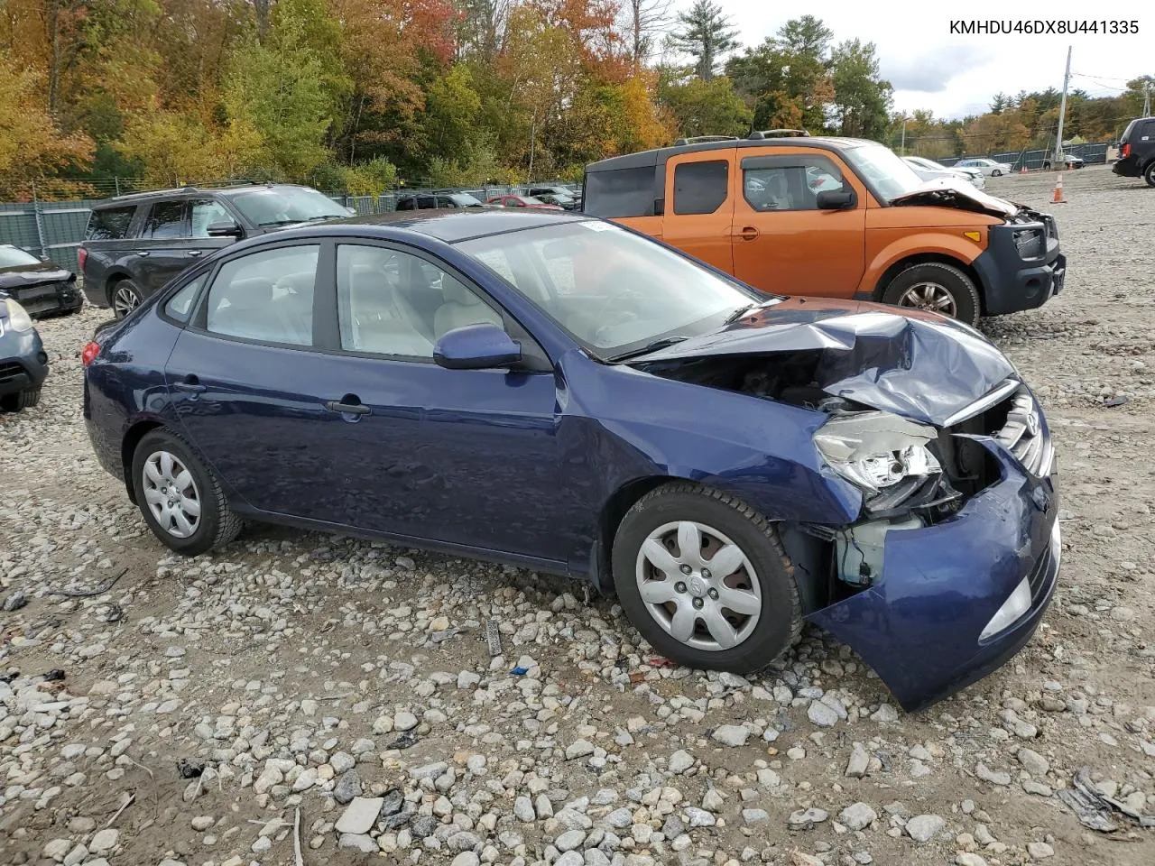 2008 Hyundai Elantra Gls VIN: KMHDU46DX8U441335 Lot: 76316564