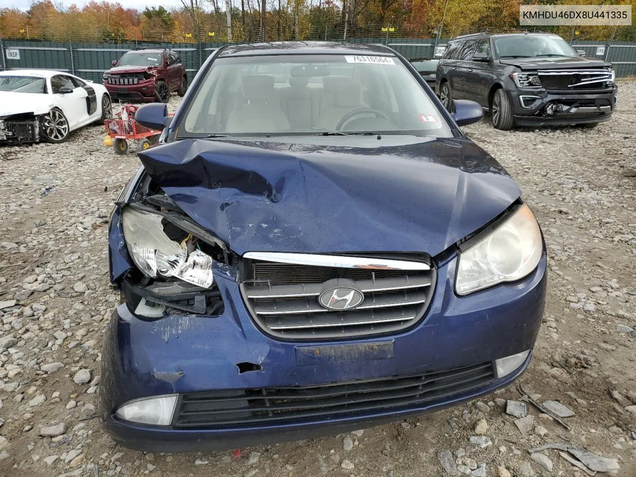 2008 Hyundai Elantra Gls VIN: KMHDU46DX8U441335 Lot: 76316564