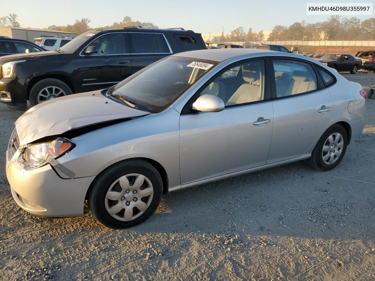 2008 Hyundai Elantra Gls VIN: KMHDU46D98U355997 Lot: 76546094