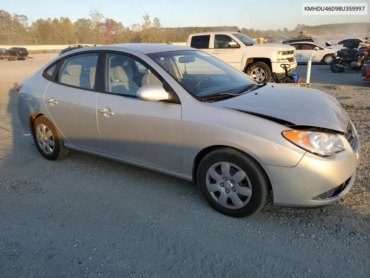 2008 Hyundai Elantra Gls VIN: KMHDU46D98U355997 Lot: 76546094