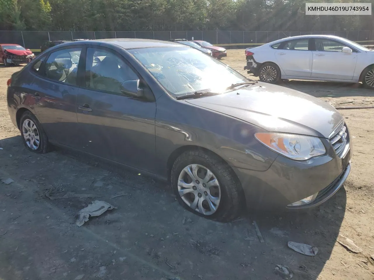 2009 Hyundai Elantra Gls VIN: KMHDU46D19U743954 Lot: 68539884