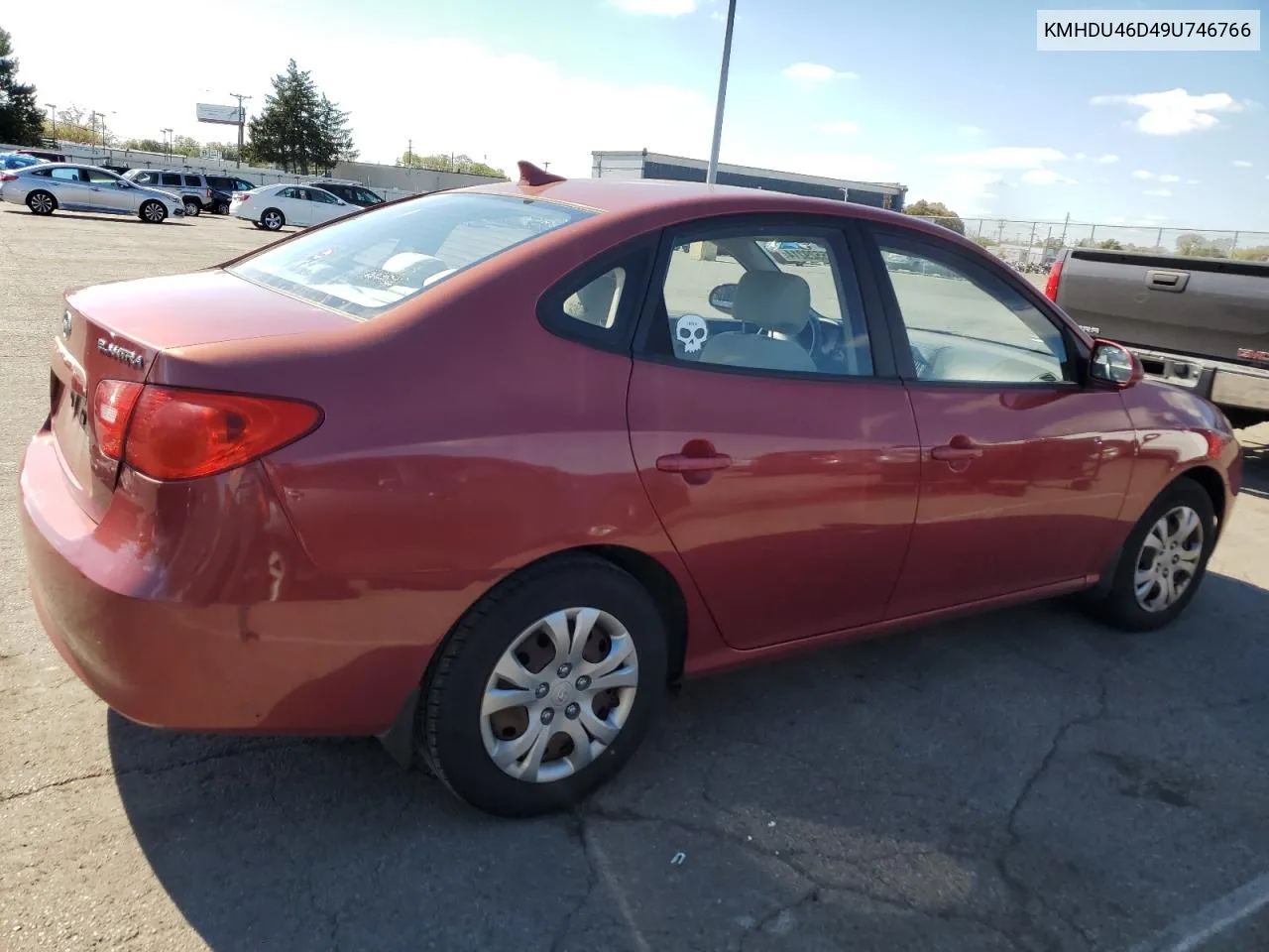 2009 Hyundai Elantra Gls VIN: KMHDU46D49U746766 Lot: 75529214