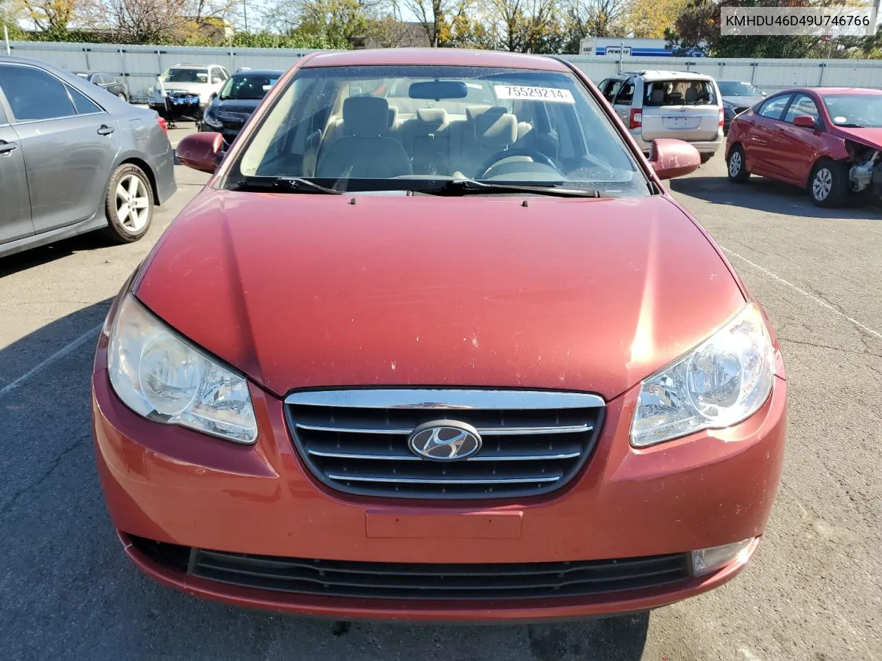 2009 Hyundai Elantra Gls VIN: KMHDU46D49U746766 Lot: 75529214