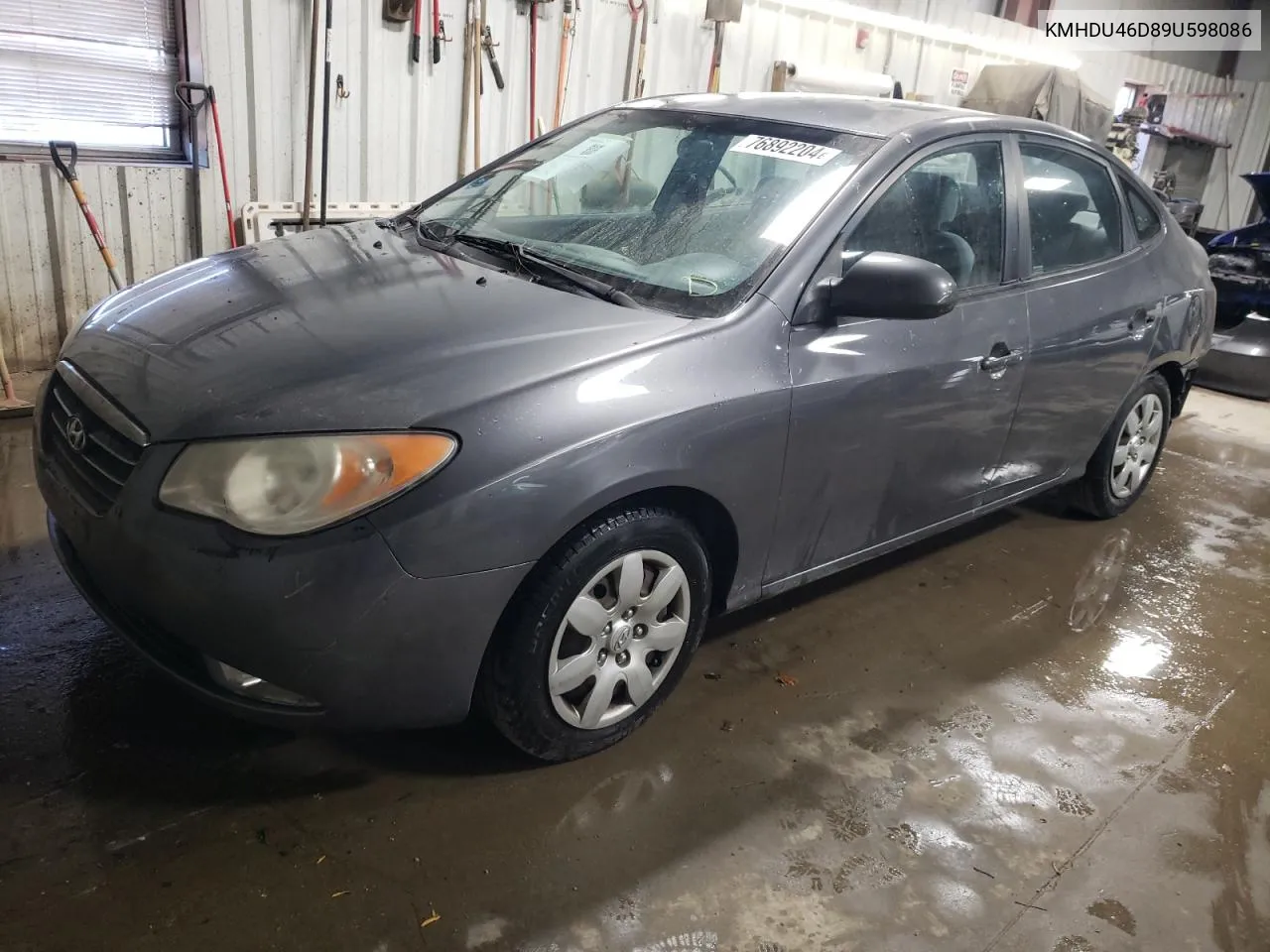 2009 Hyundai Elantra Gls VIN: KMHDU46D89U598086 Lot: 76892204