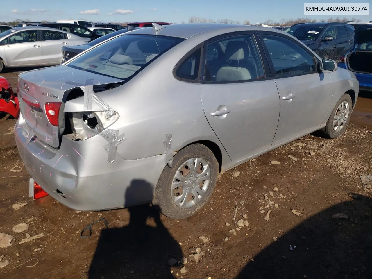 2010 Hyundai Elantra Blue VIN: KMHDU4AD9AU930774 Lot: 46949754