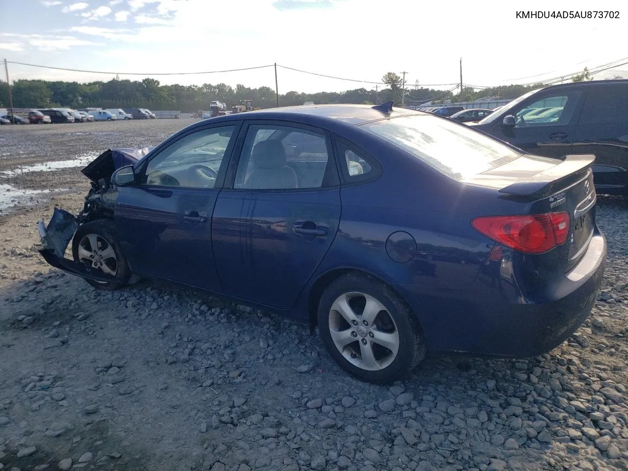 KMHDU4AD5AU873702 2010 Hyundai Elantra Blue