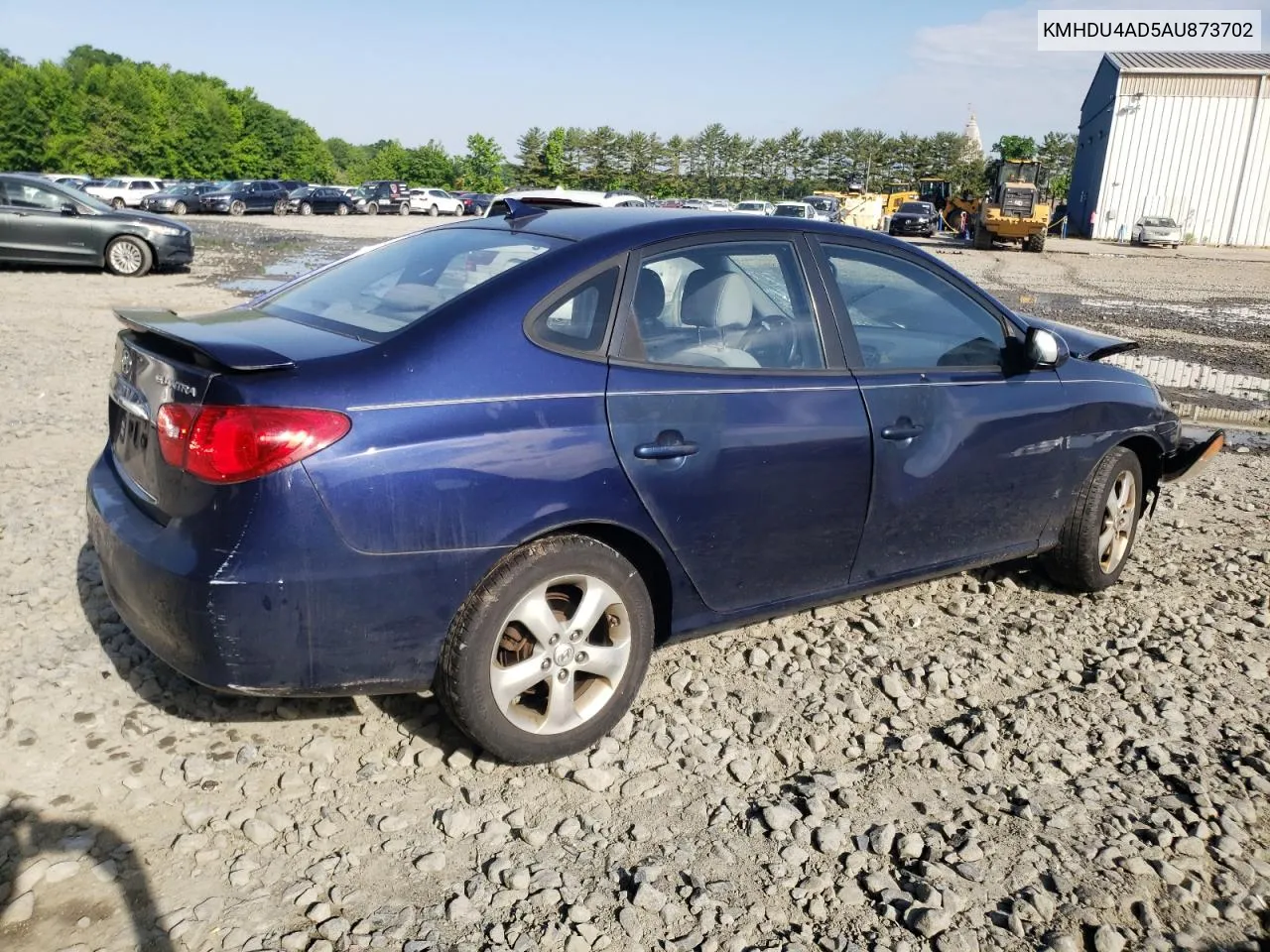 KMHDU4AD5AU873702 2010 Hyundai Elantra Blue