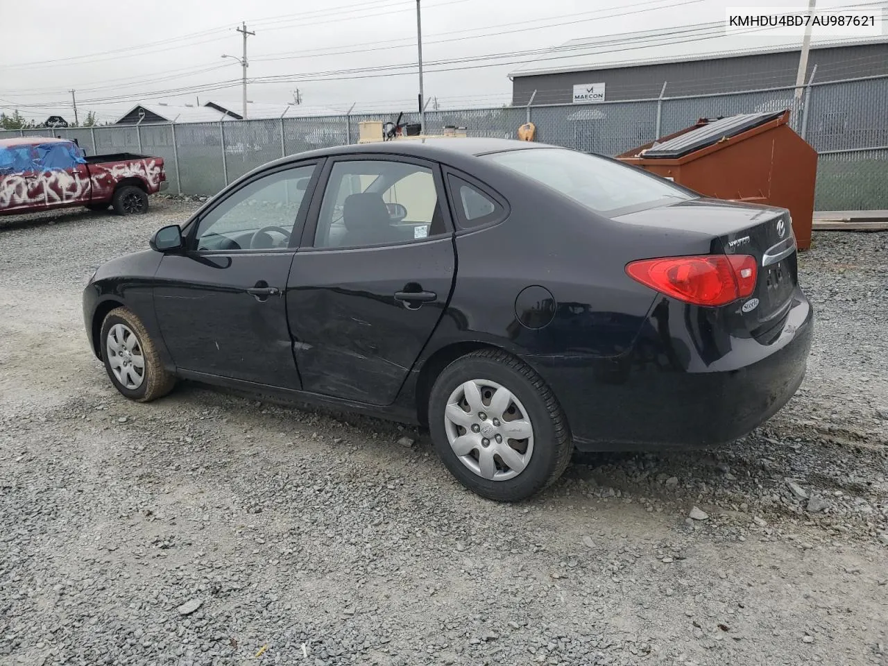 KMHDU4BD7AU987621 2010 Hyundai Elantra Blue