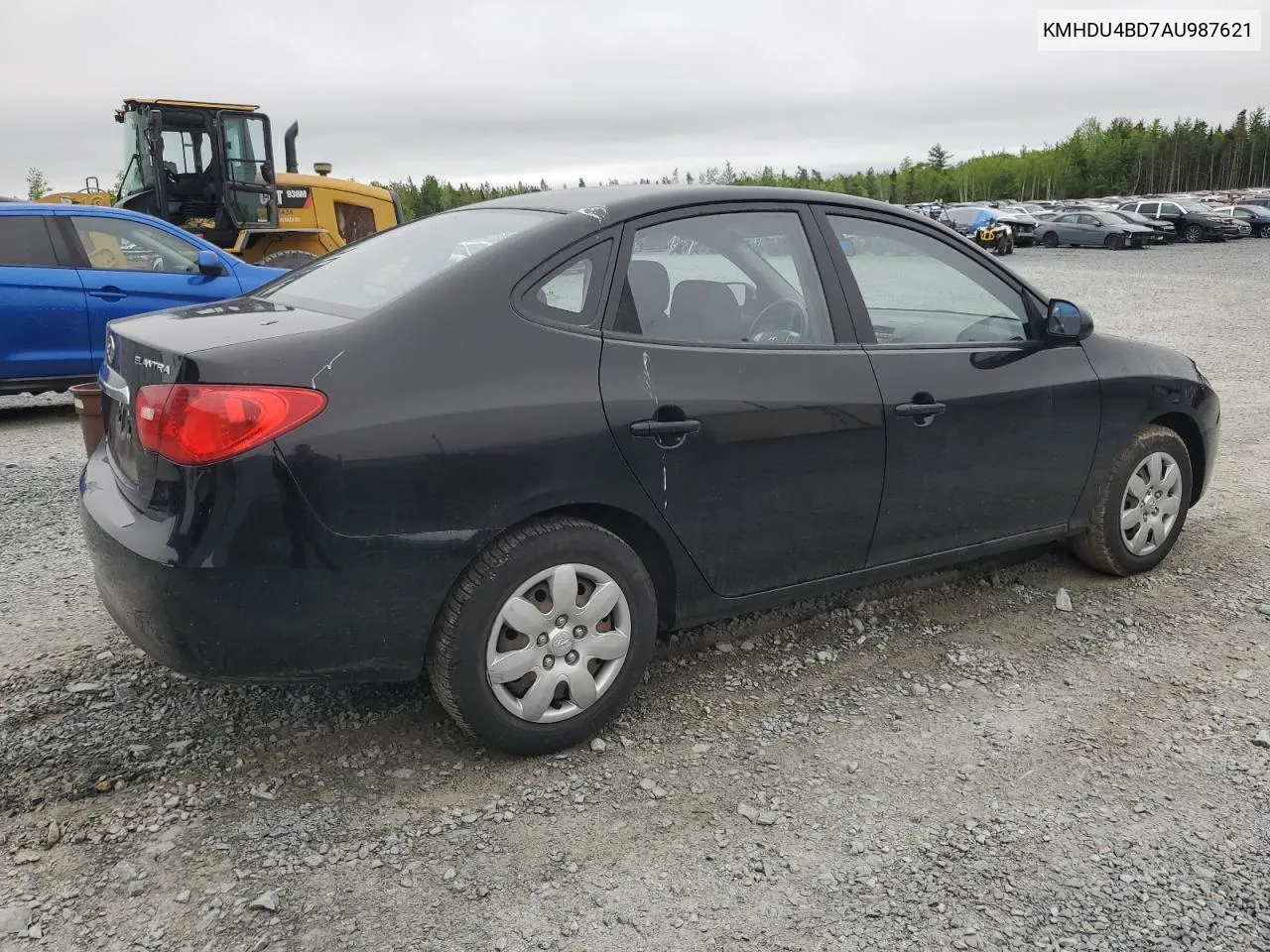 KMHDU4BD7AU987621 2010 Hyundai Elantra Blue