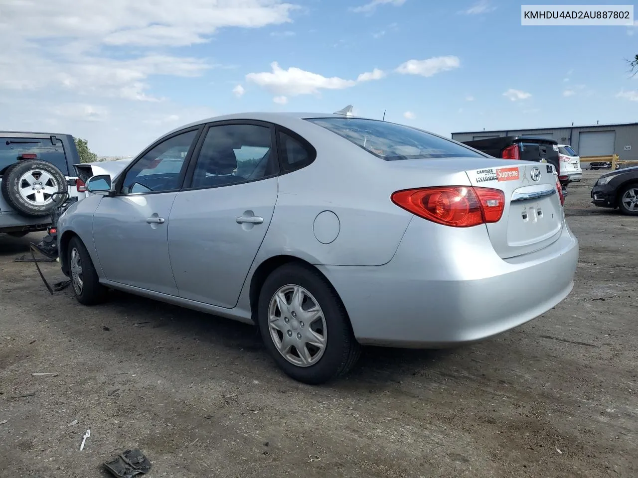 2010 Hyundai Elantra Blue VIN: KMHDU4AD2AU887802 Lot: 62057294