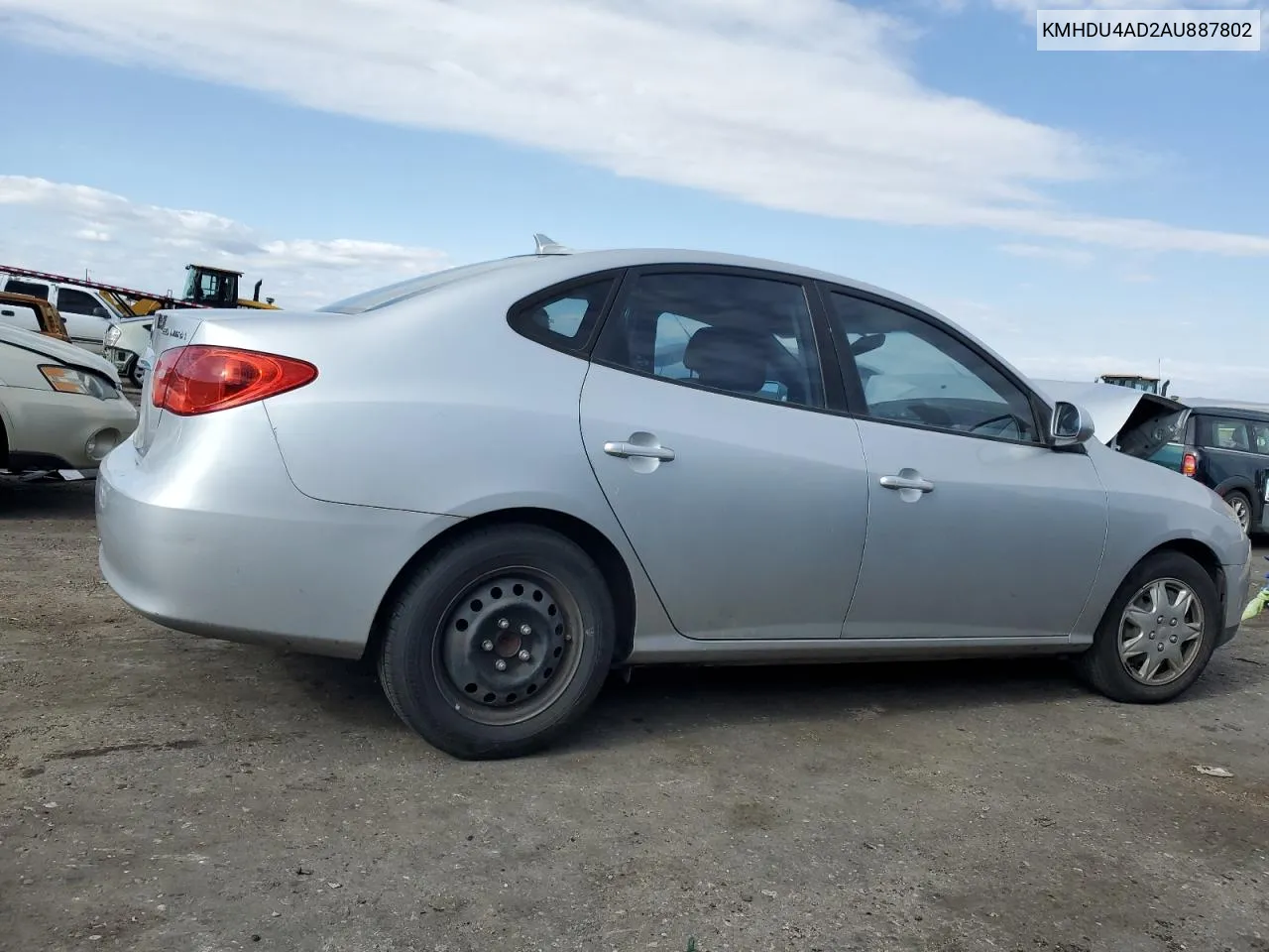 KMHDU4AD2AU887802 2010 Hyundai Elantra Blue