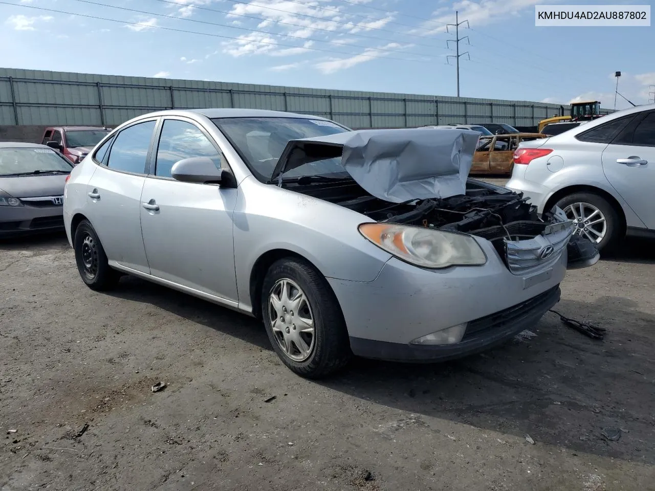 2010 Hyundai Elantra Blue VIN: KMHDU4AD2AU887802 Lot: 62057294