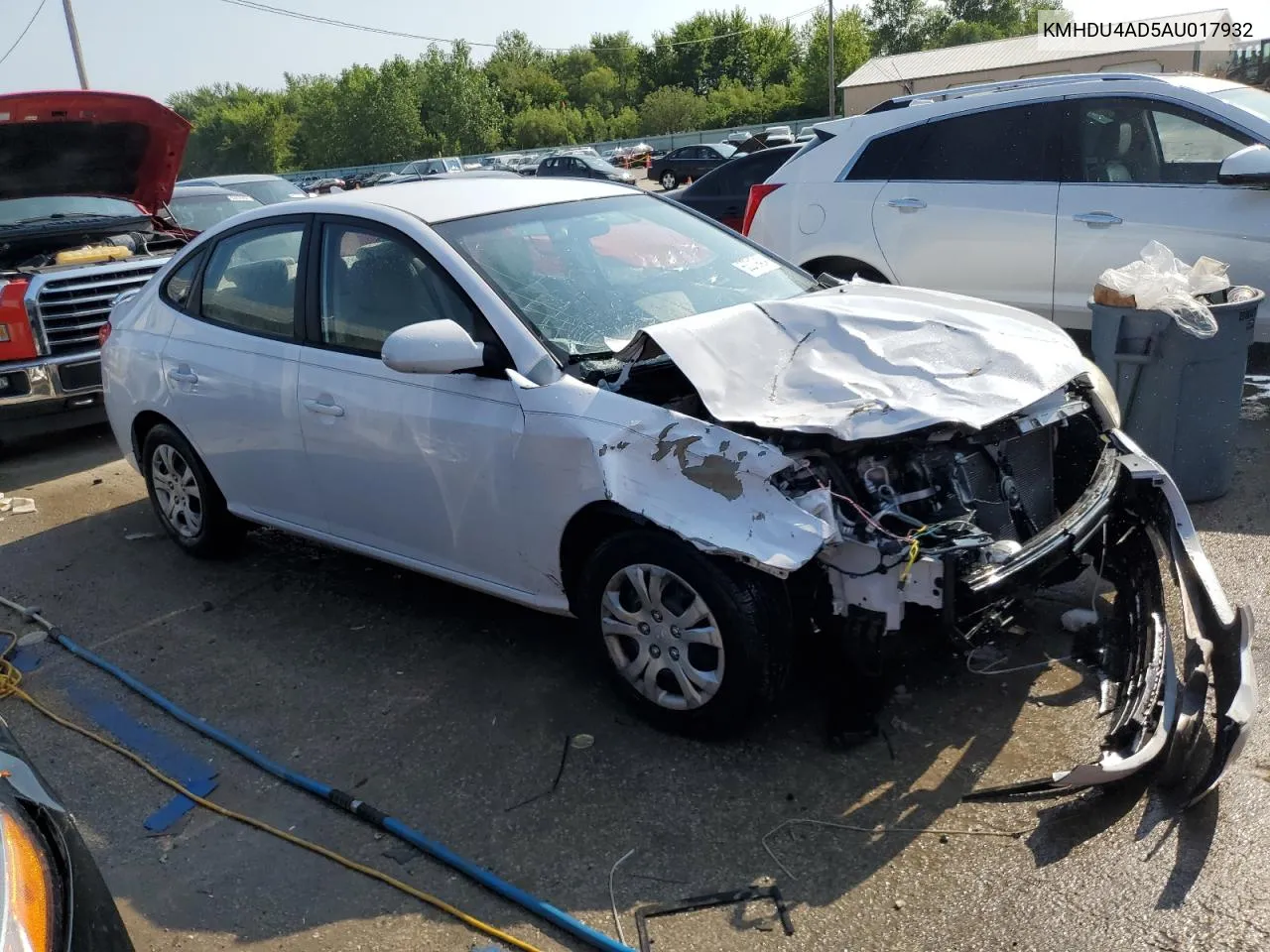 KMHDU4AD5AU017932 2010 Hyundai Elantra Blue