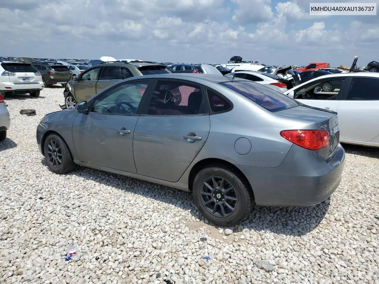 2010 Hyundai Elantra Blue VIN: KMHDU4ADXAU136737 Lot: 63348684