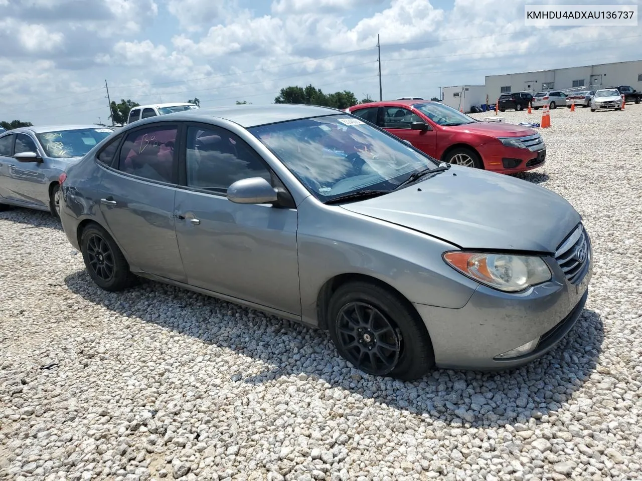 KMHDU4ADXAU136737 2010 Hyundai Elantra Blue