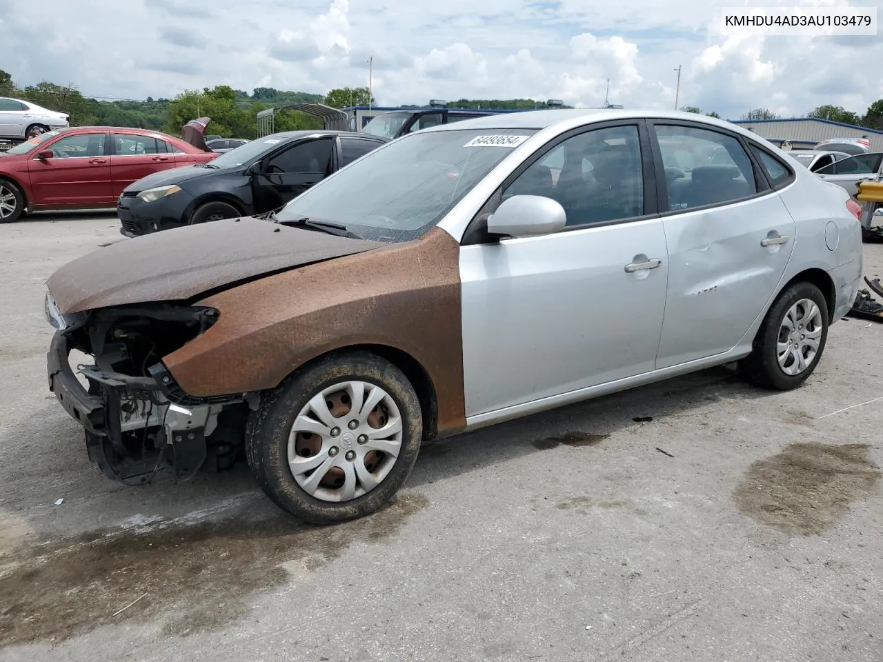 KMHDU4AD3AU103479 2010 Hyundai Elantra Blue