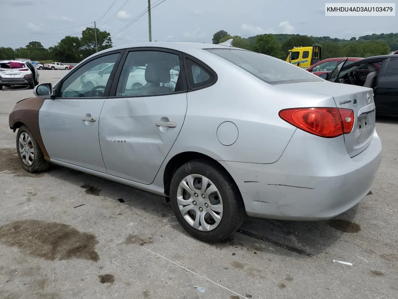 KMHDU4AD3AU103479 2010 Hyundai Elantra Blue