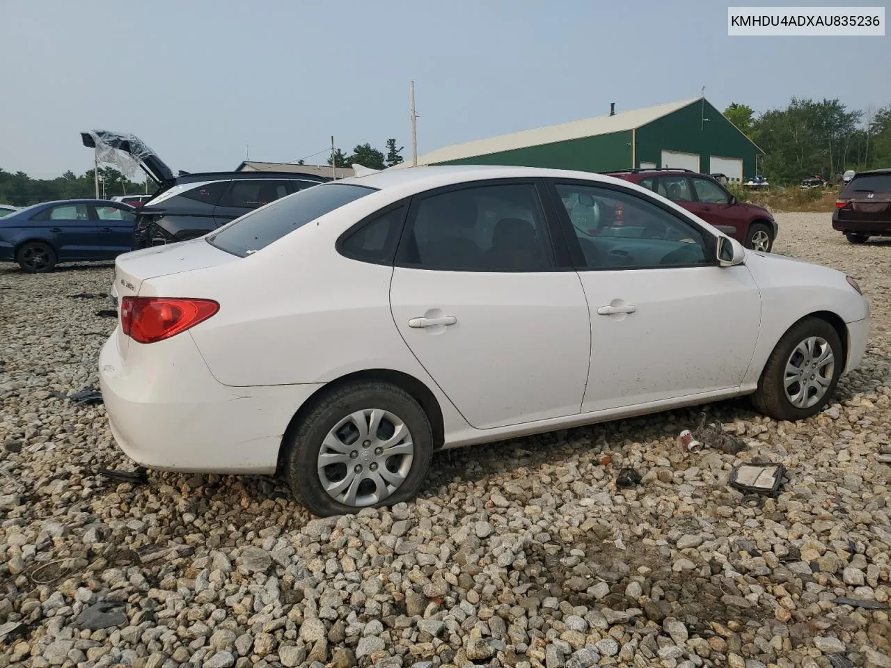 KMHDU4ADXAU835236 2010 Hyundai Elantra Blue