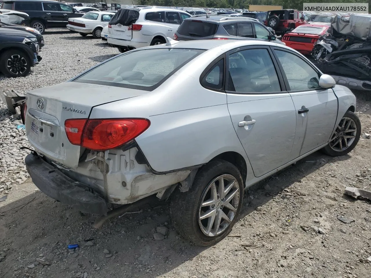 2010 Hyundai Elantra Blue VIN: KMHDU4ADXAU178552 Lot: 69068154