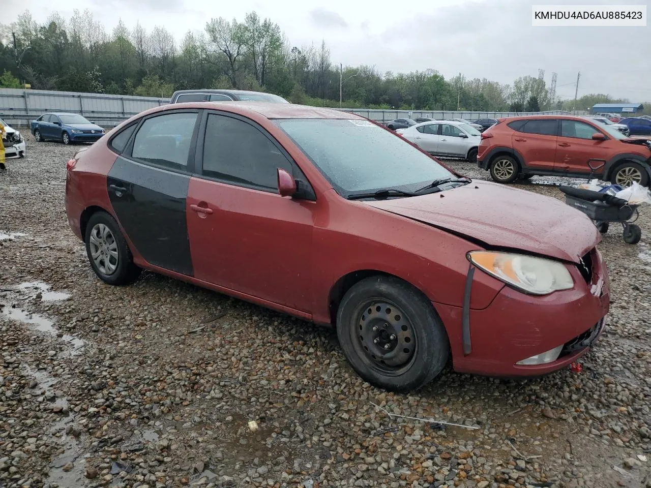 KMHDU4AD6AU885423 2010 Hyundai Elantra Blue