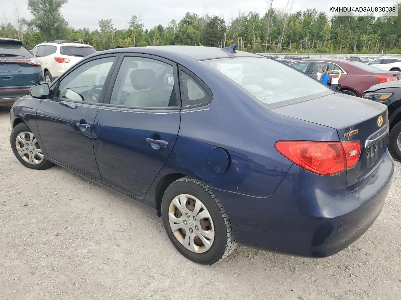 KMHDU4AD3AU830038 2010 Hyundai Elantra Blue