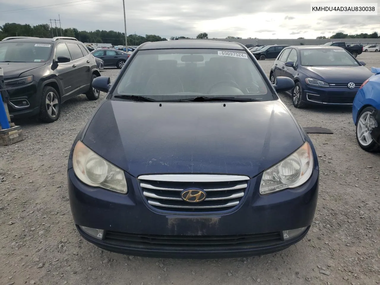 KMHDU4AD3AU830038 2010 Hyundai Elantra Blue