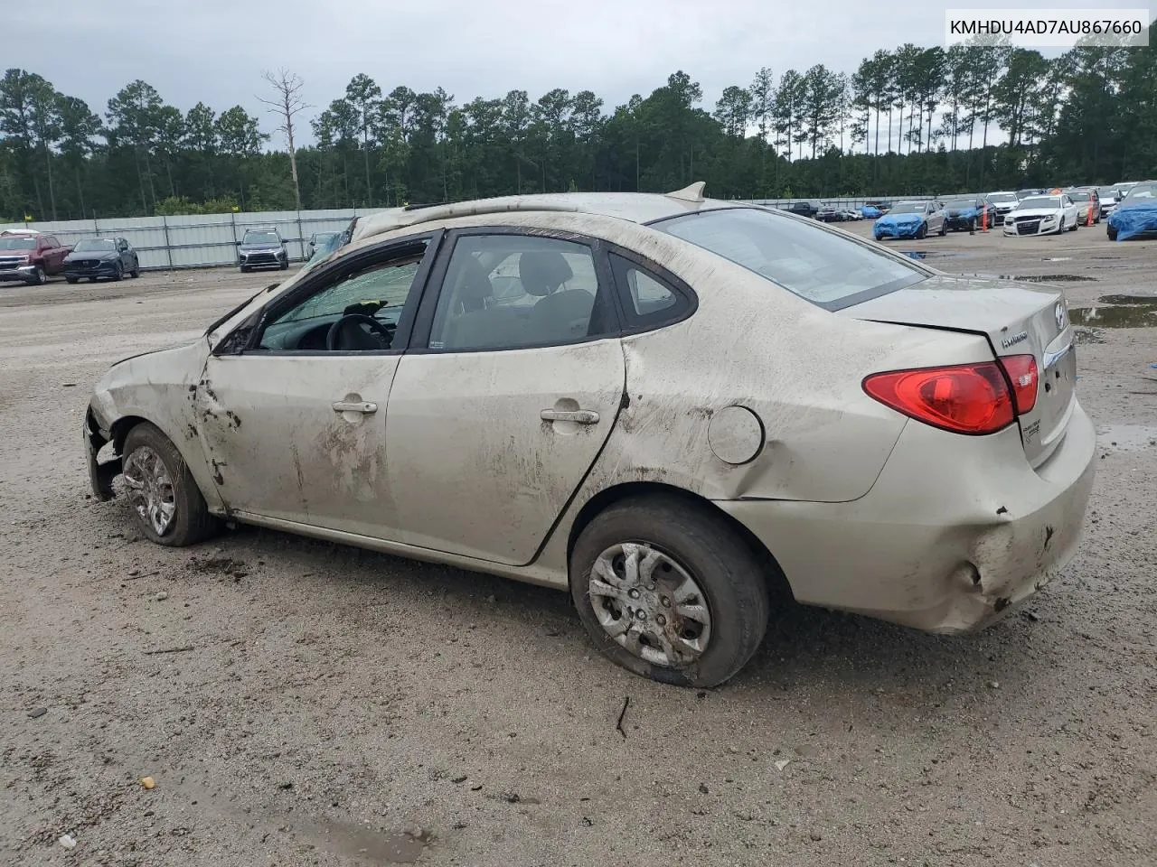 KMHDU4AD7AU867660 2010 Hyundai Elantra Blue