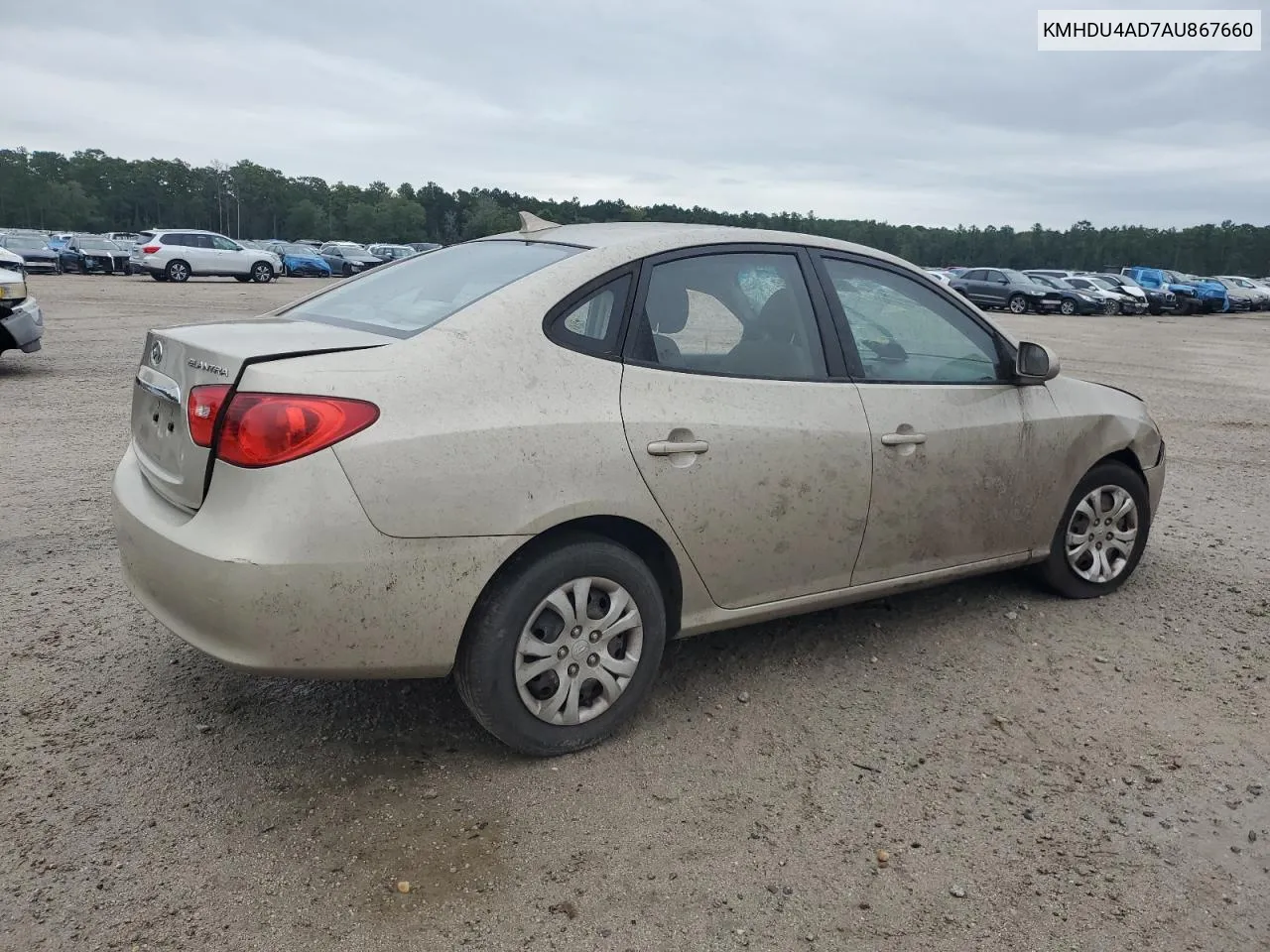 KMHDU4AD7AU867660 2010 Hyundai Elantra Blue