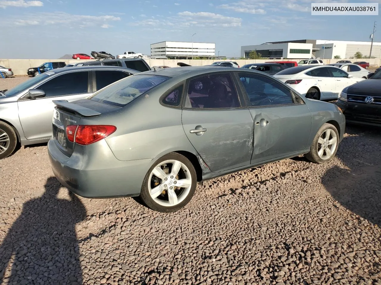 KMHDU4ADXAU038761 2010 Hyundai Elantra Blue