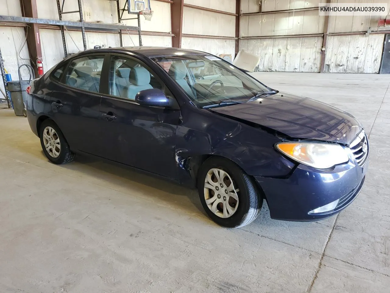 KMHDU4AD6AU039390 2010 Hyundai Elantra Blue