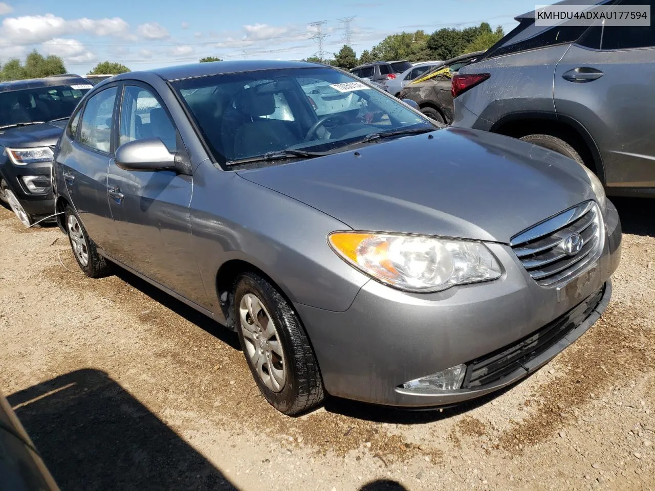 2010 Hyundai Elantra Blue VIN: KMHDU4ADXAU177594 Lot: 70050154