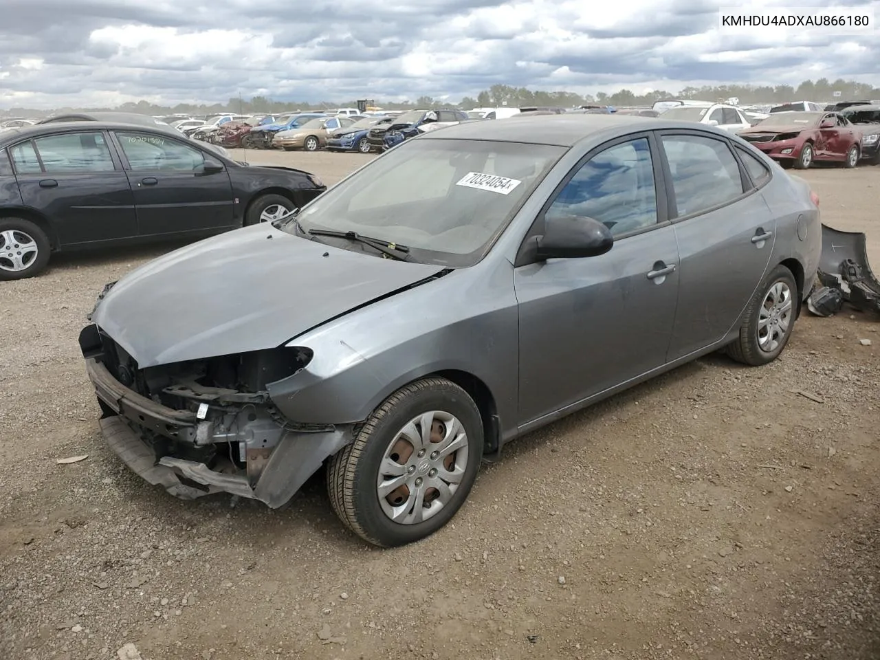 KMHDU4ADXAU866180 2010 Hyundai Elantra Blue