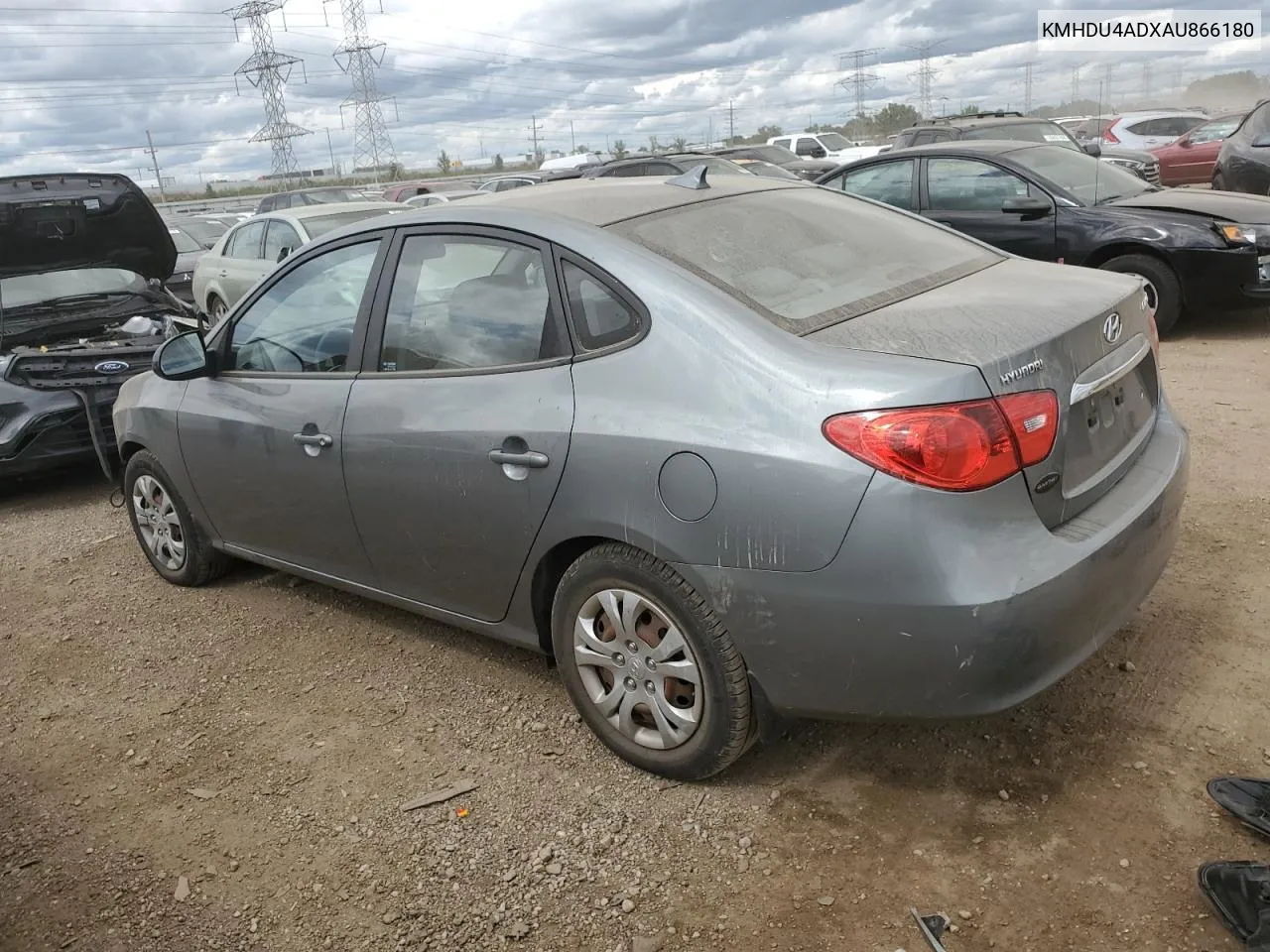 KMHDU4ADXAU866180 2010 Hyundai Elantra Blue