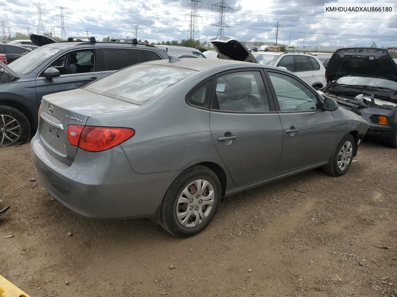 2010 Hyundai Elantra Blue VIN: KMHDU4ADXAU866180 Lot: 70324054