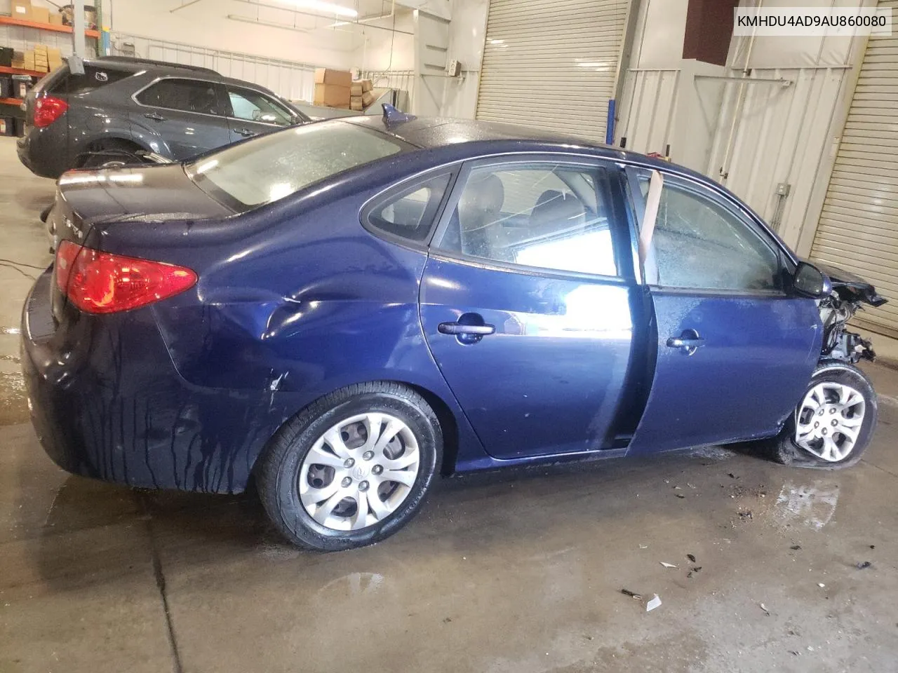 KMHDU4AD9AU860080 2010 Hyundai Elantra Blue