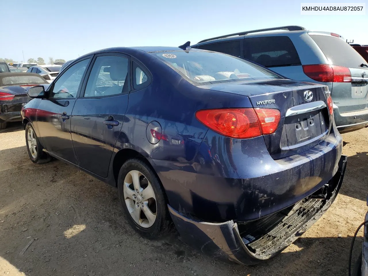 KMHDU4AD8AU872057 2010 Hyundai Elantra Blue