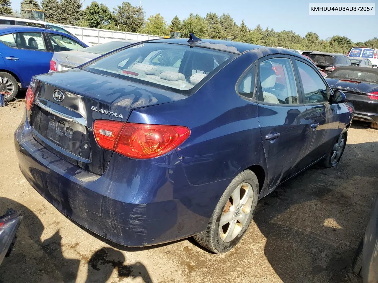 KMHDU4AD8AU872057 2010 Hyundai Elantra Blue