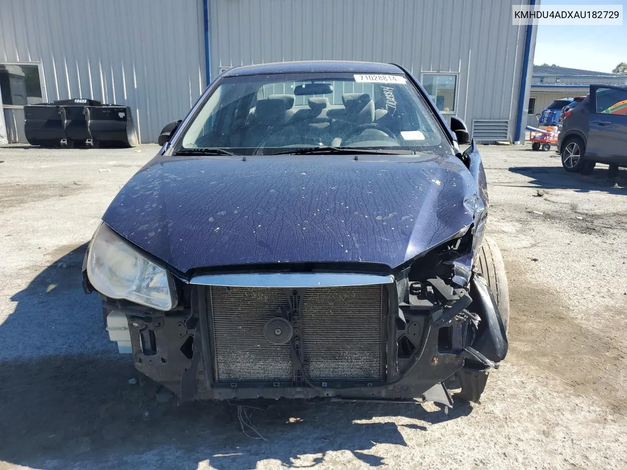 KMHDU4ADXAU182729 2010 Hyundai Elantra Blue