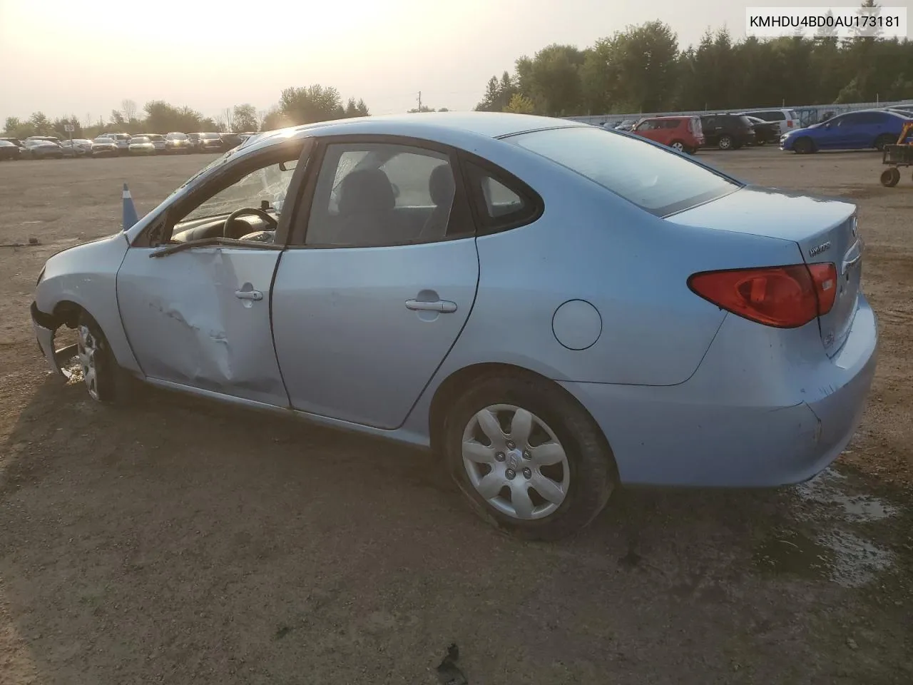 KMHDU4BD0AU173181 2010 Hyundai Elantra Blue