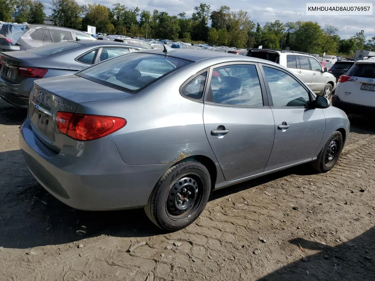 KMHDU4AD8AU076957 2010 Hyundai Elantra Blue