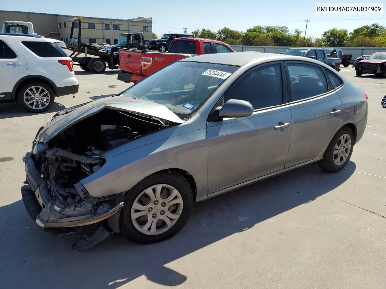 2010 Hyundai Elantra Blue VIN: KMHDU4AD7AU034909 Lot: 72234444