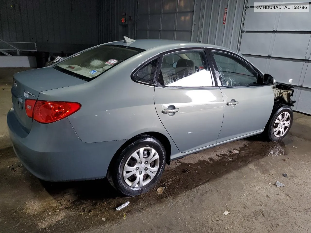 KMHDU4AD1AU158786 2010 Hyundai Elantra Blue