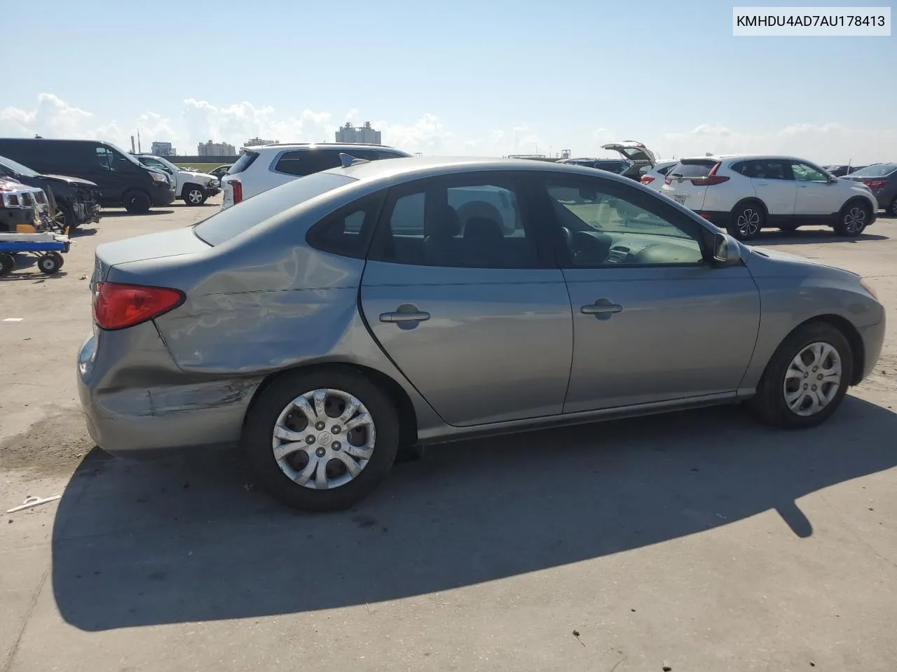 KMHDU4AD7AU178413 2010 Hyundai Elantra Blue