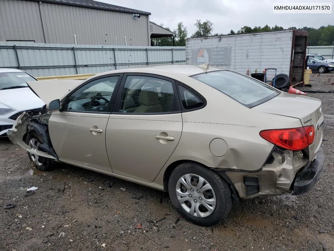 KMHDU4ADXAU171570 2010 Hyundai Elantra Blue