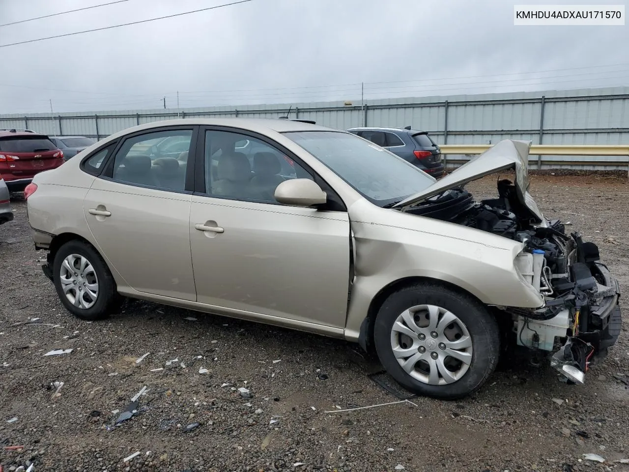 KMHDU4ADXAU171570 2010 Hyundai Elantra Blue