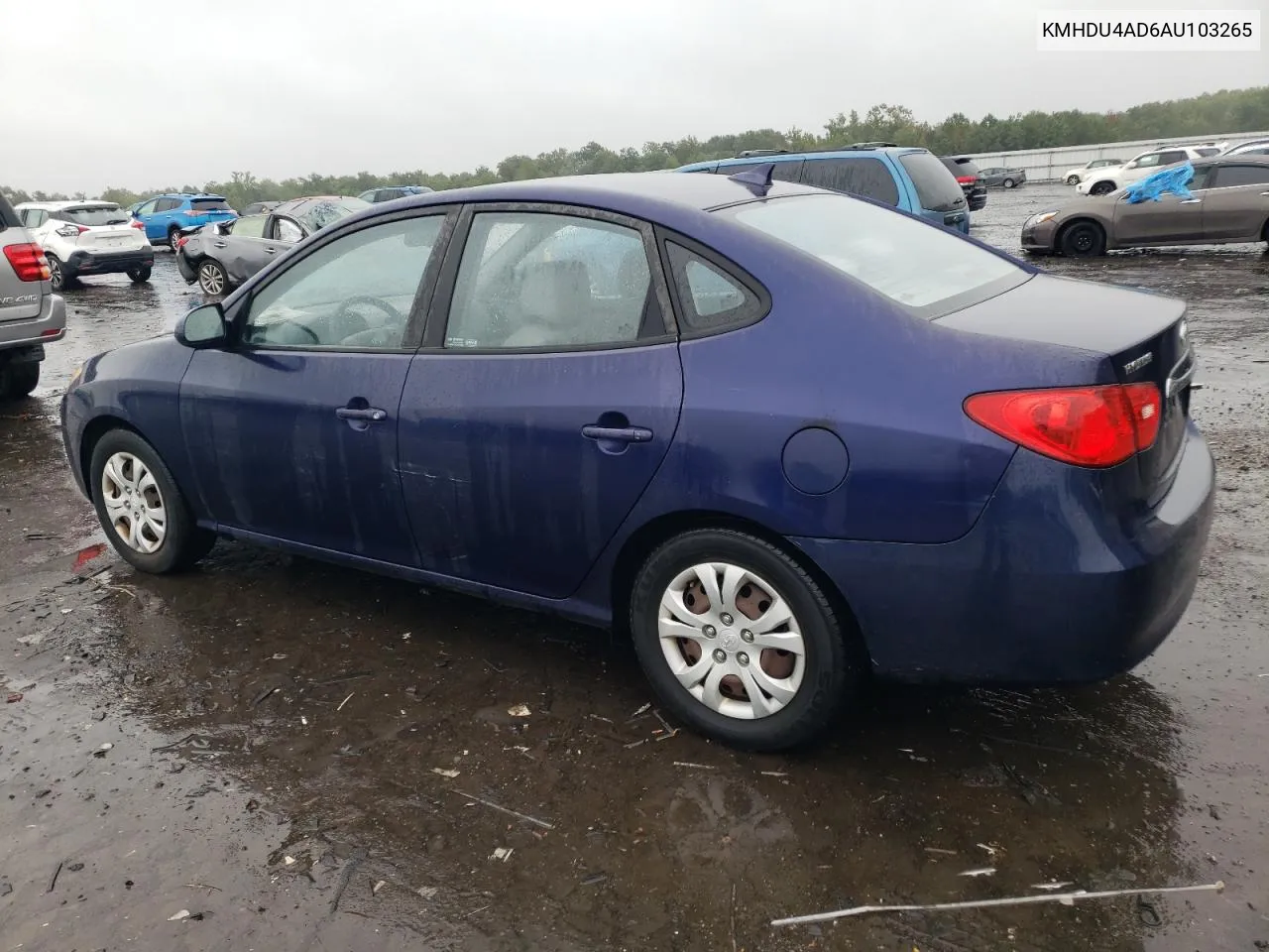 KMHDU4AD6AU103265 2010 Hyundai Elantra Blue